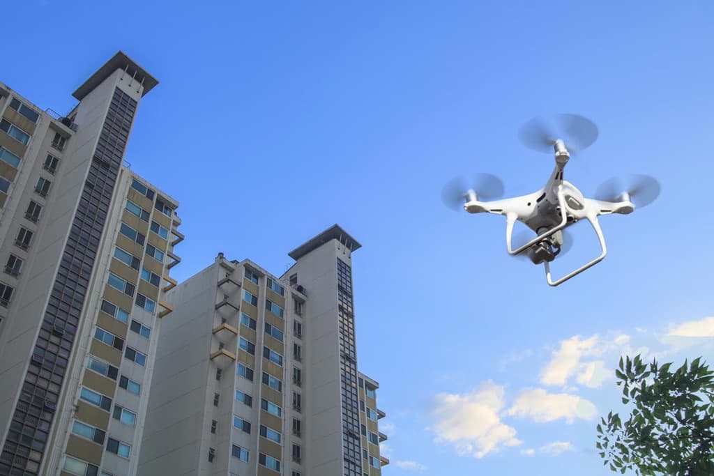 Inspección técnica con dron dunha estrutura en Vigo
